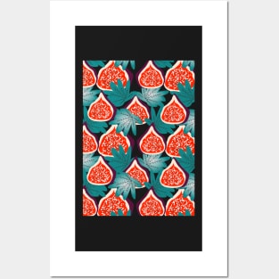 Colorful figs and leaves Posters and Art